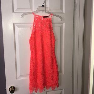 Bright Coral Lace Dress - S - NWT